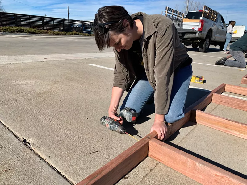 Image: Grey Waletich has led the construction on safe-camping sites in Denver.