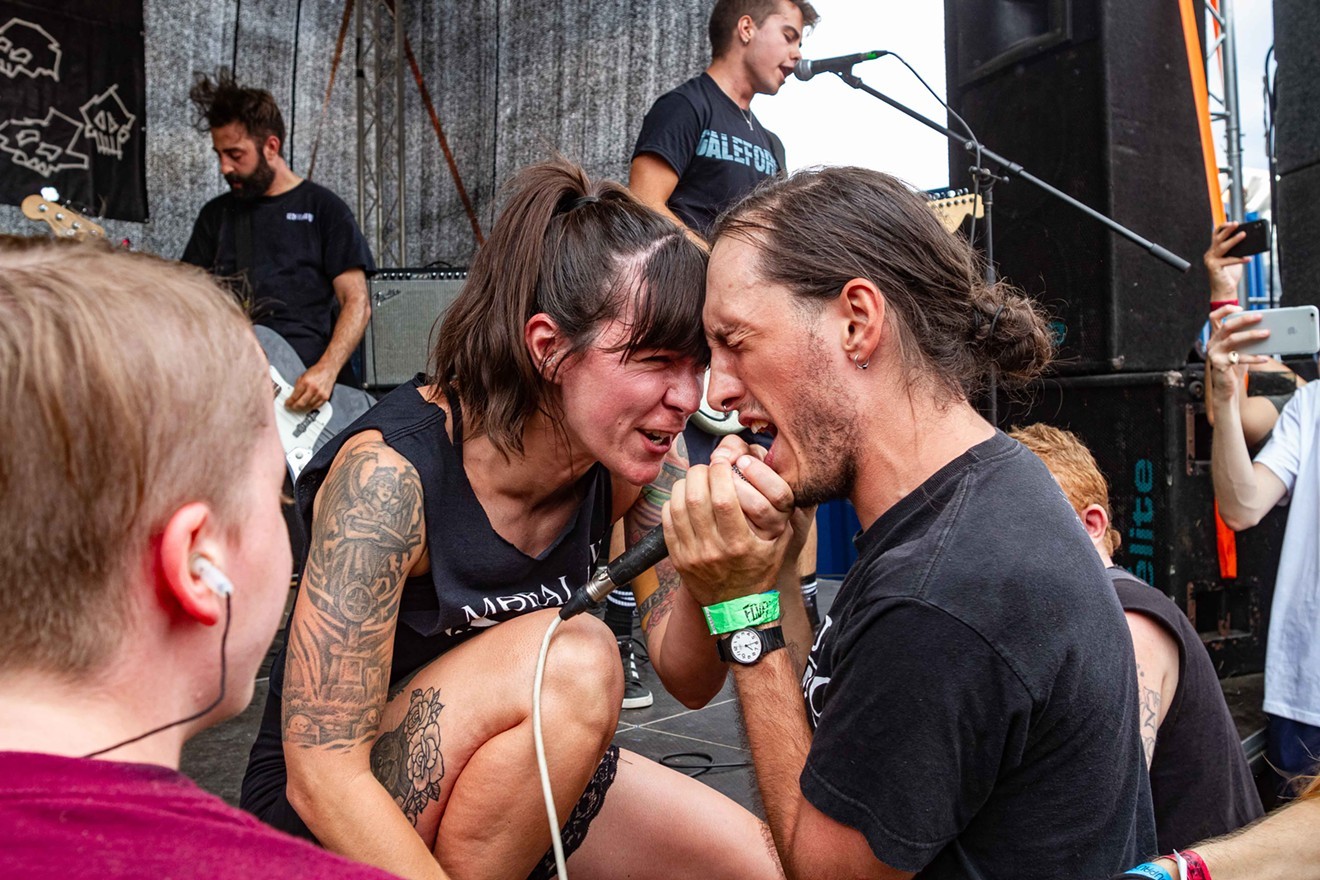 Denver’s FAIM, with lead singer Kat Lanzillo (left), is one band that DIY label Convulse Records has worked with over the years.