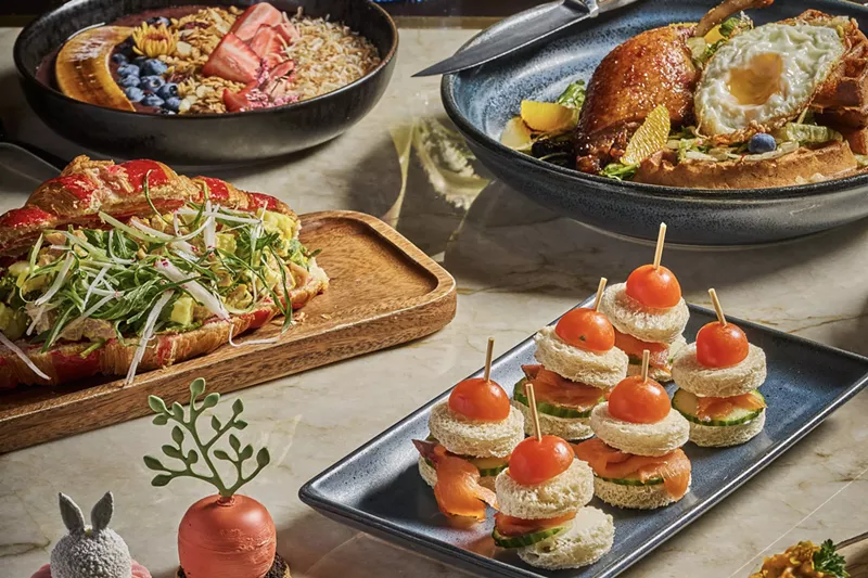 Image: Salmon tea bites, a deviled egg salad croissant sandwich and more Easter specials from Elway's