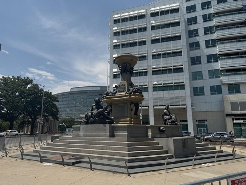 Pioneer Fountain on Broadway and Colfax Avenue doesn't work right now because of vandalism, according to Denver Parks & Recreation.