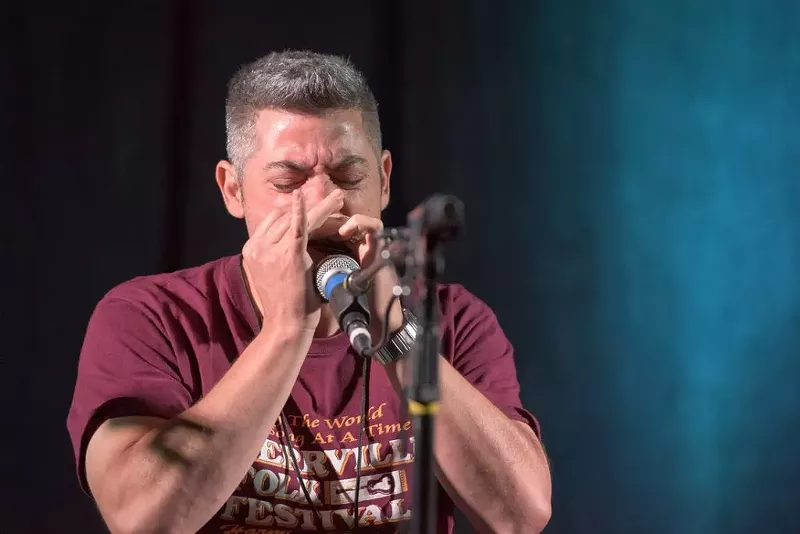 Image: Ronnie Shellist is a harmonica master.