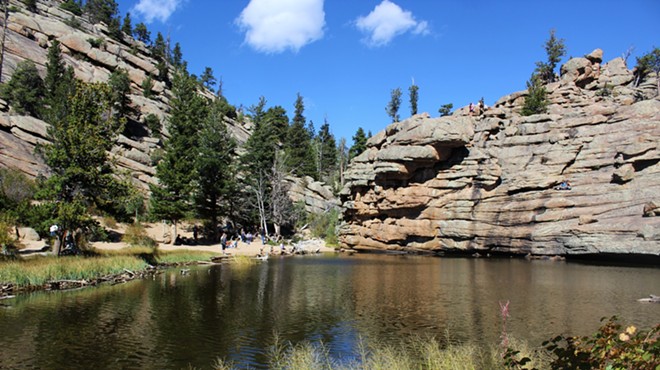 mountain lake at rocky mountain national park
