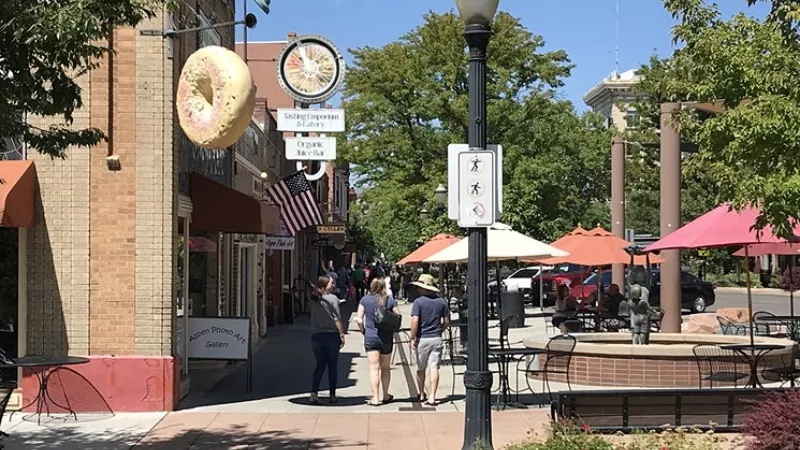 Image: A look at downtown Grand Junction in Mesa County, where confirmed Delta variant cases have now hit quadruple digits.