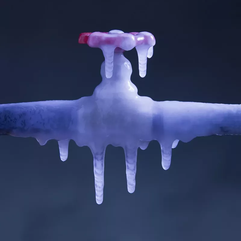 Image: With temperatures forecast to dip well below zero, it's a good idea to keep your pipes from freezing so they don't burst.