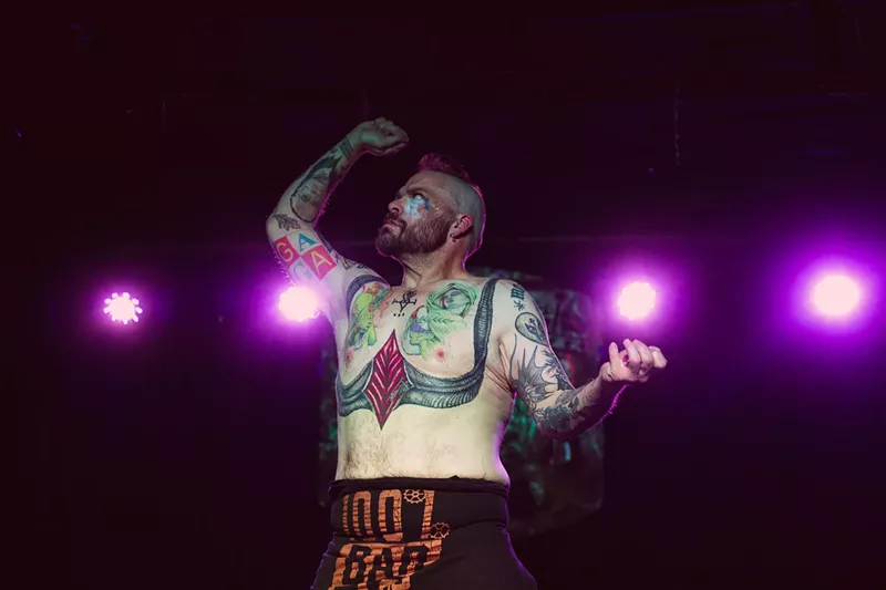 Image: A contestant "plays" at the 2020 Denver competion.