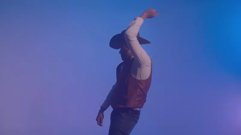 Image: cowboy in profile