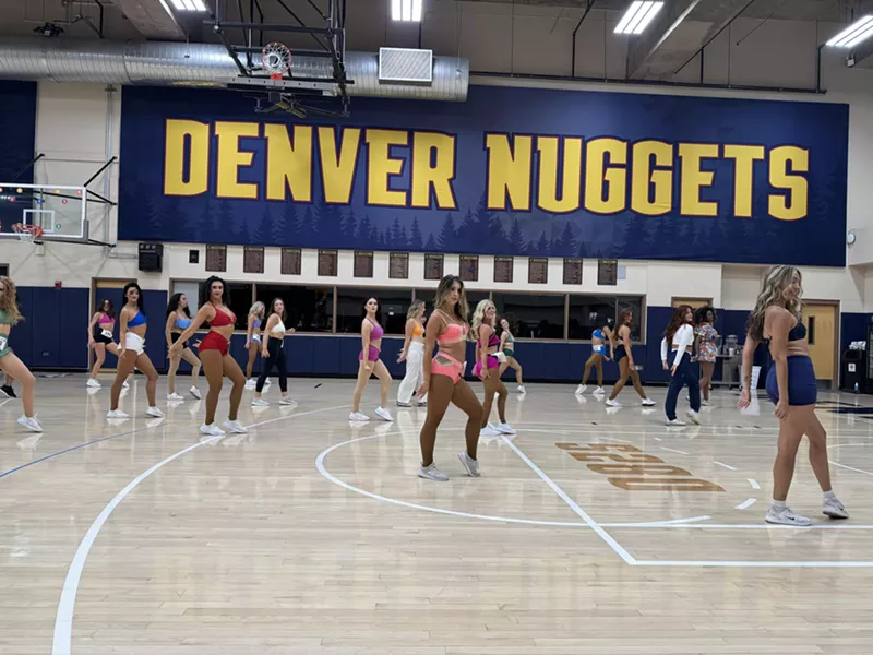 Image: Dancers audition for the Nuggets