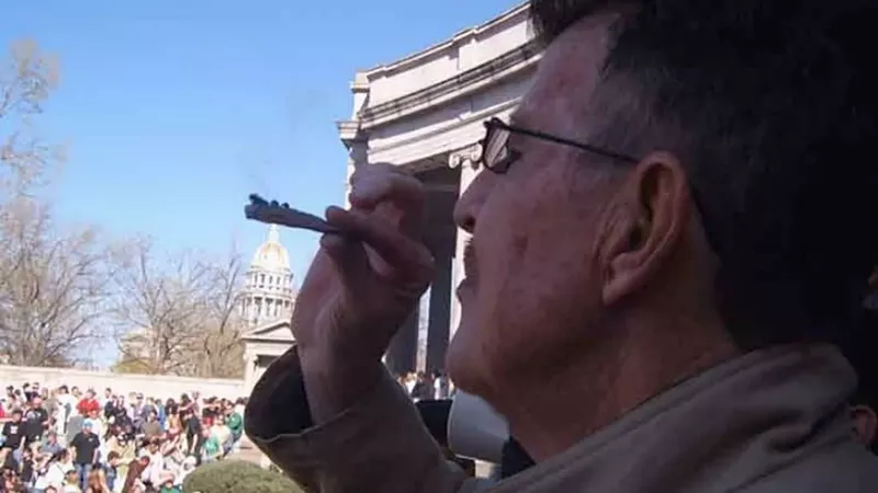 Image: Ken Gorman at the 2006 Denver 420 Rally.