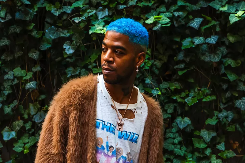 Image: man with blue hair