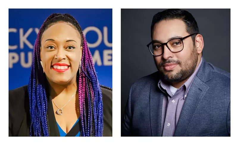 Image: KUVO general manager Nikki Swarn (left) will serve as the station's interim program director following the departure of Max Ramirez (right).