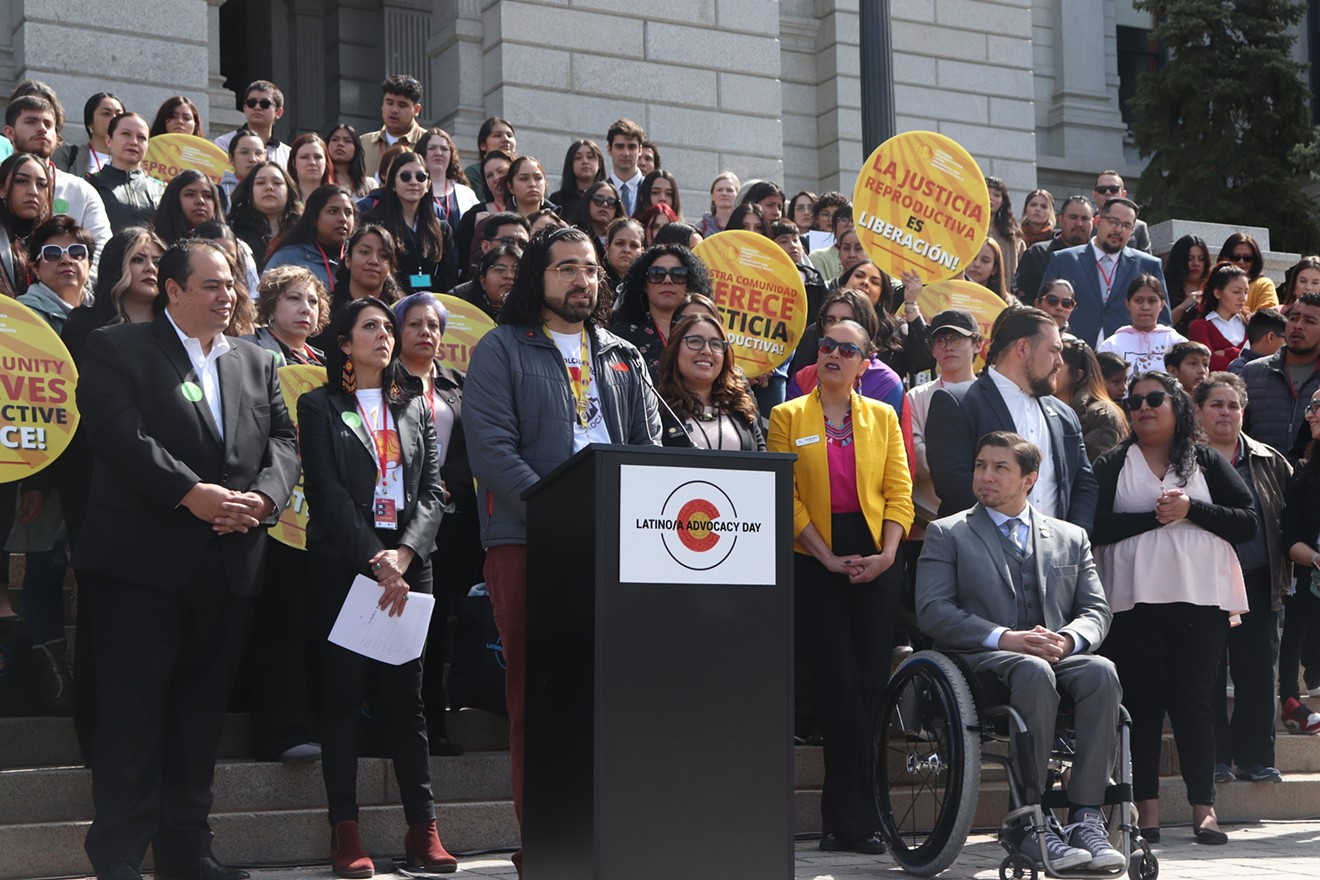 Colorado Latinos rally at the capitol for Latino/a Advocacy Day.