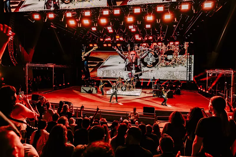 Image: Maná on stage at Red Rocks for night one of two of their performances.