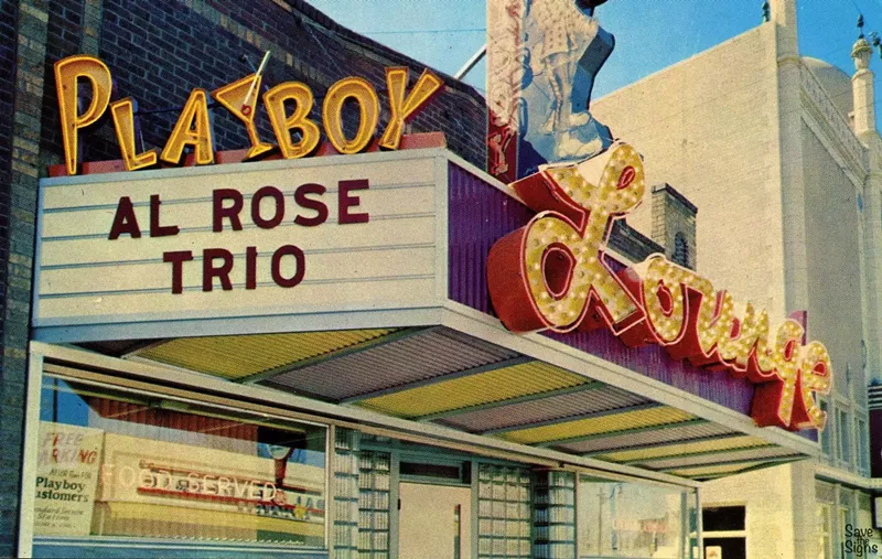 Image: old bar in Denver named Playboy Lounge