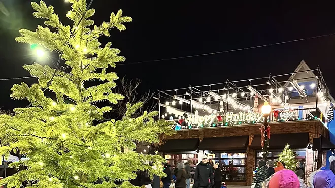 Christmas tree in downtown littleton, colorado