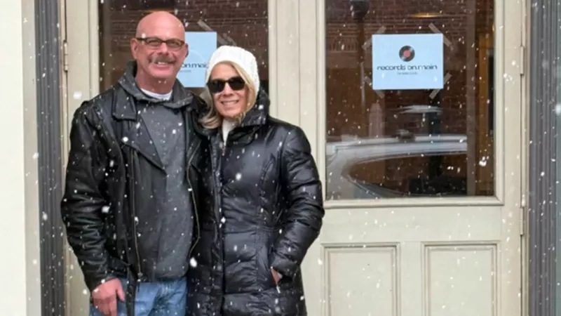 Image: a wife and husband smiling