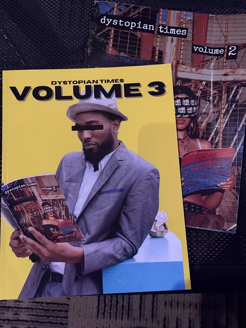 Image: Volumes 2 and 3 of Dystopian Times magazine