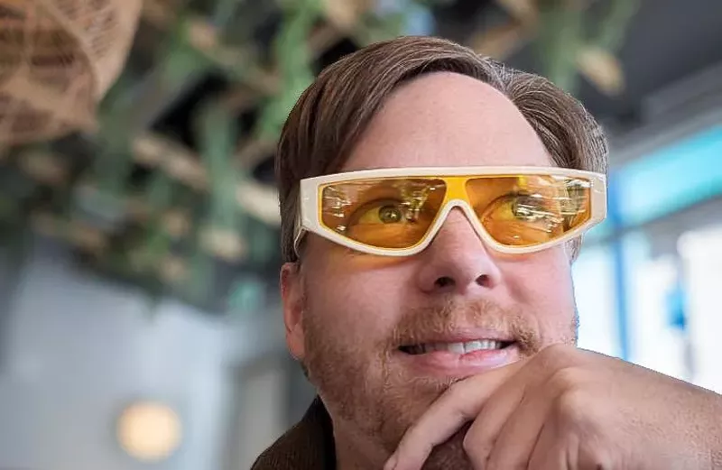 Image: Greg McBoat drinks up all the possibilities of Trader Joe's.