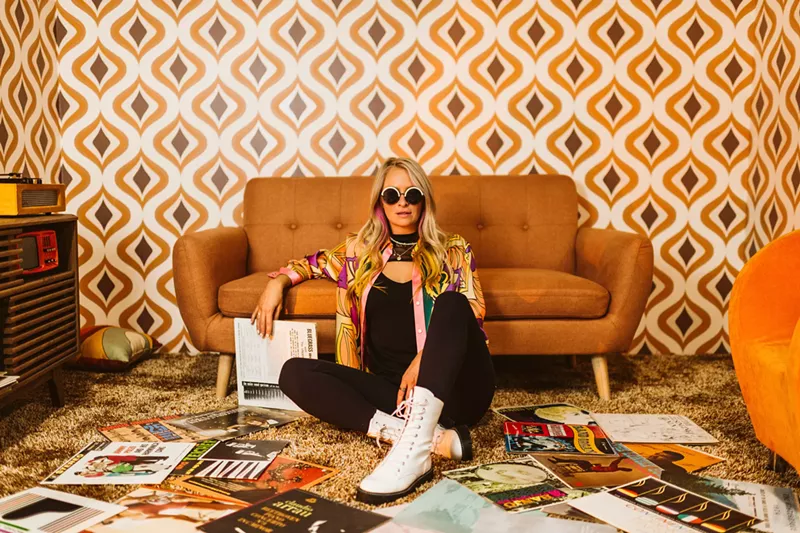 Image: EDM producer Maddy O'Neal cuts a lot of samples from vinyl records.