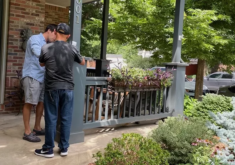 Image: Denver's first legal marijauna delivery takes place on August 19, 2021, as Doobba founder Ari Cohen hands off a package. Doobba shut down in 2022, citing lack of business.