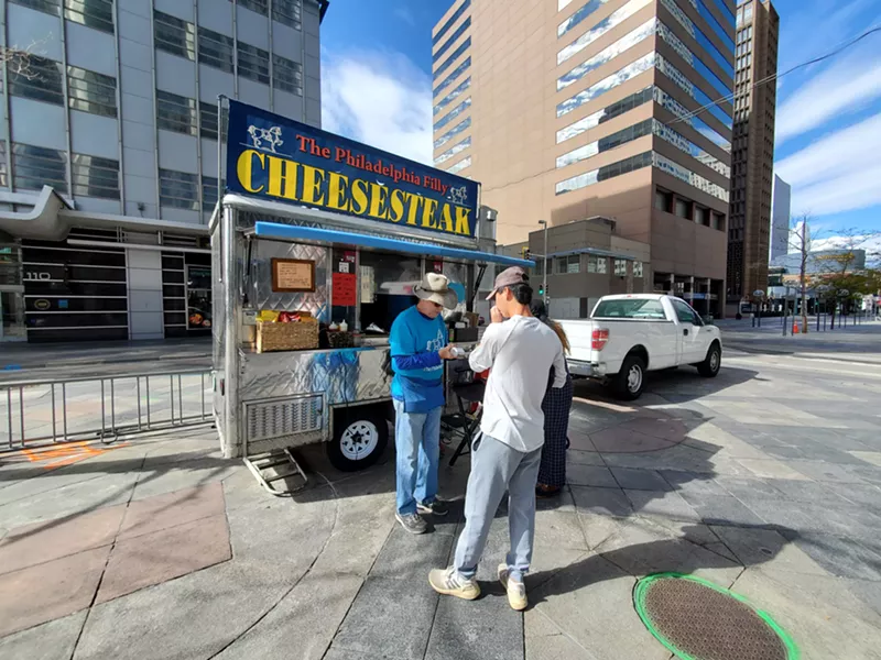 Image: a food cart