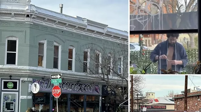 Photos showing the scene on Ogden Street between 14th and Colfax avenues, where drugs and crime are rampant.