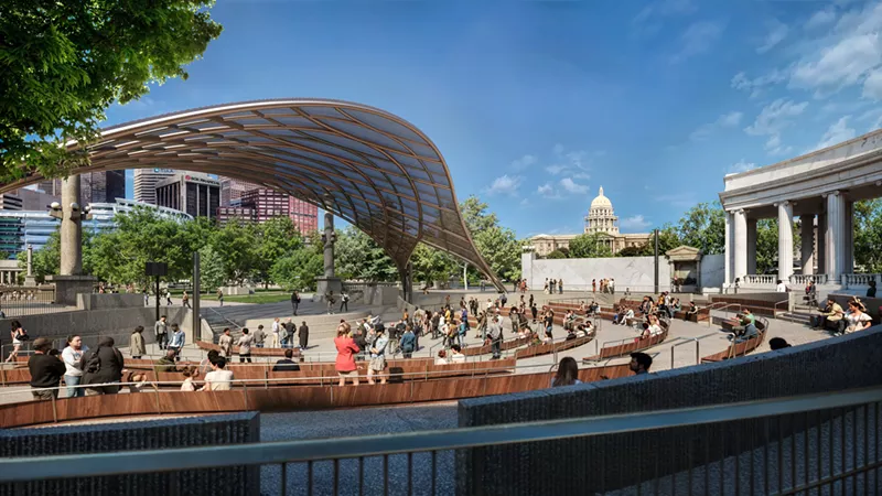 Image: rendition of Denver Civic Center Park future