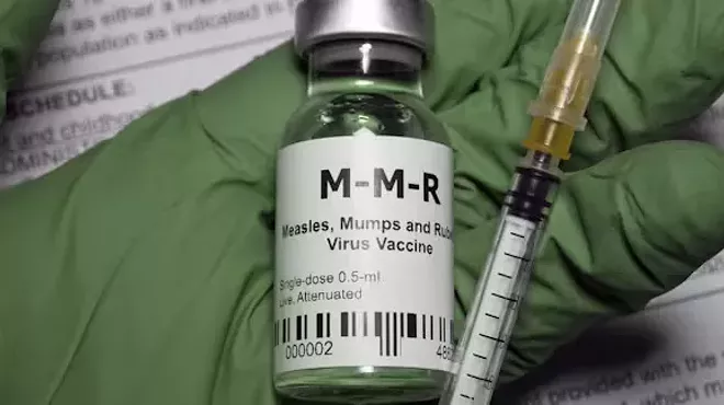 measles vaccine and needle