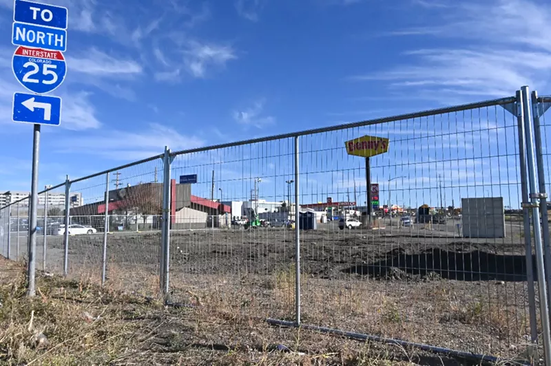 Image: Fencing is up for the micro-community in the Baker neighborhood.