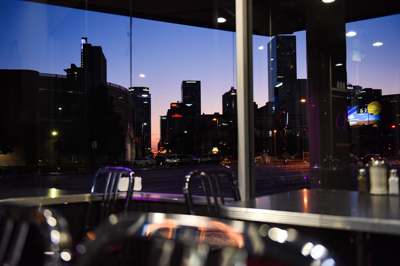 The view from the Denver Diner when it was still a late night hangout.