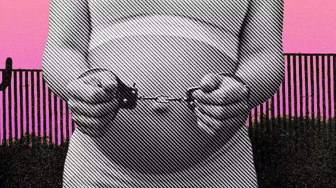 a pregnant woman in handcuffs