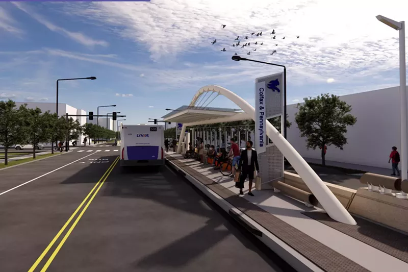 Image: A concept design shows what a future bus line will look like.