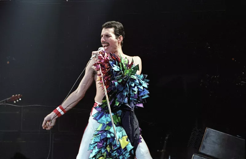 Image: Freddie Mercury performing on stage