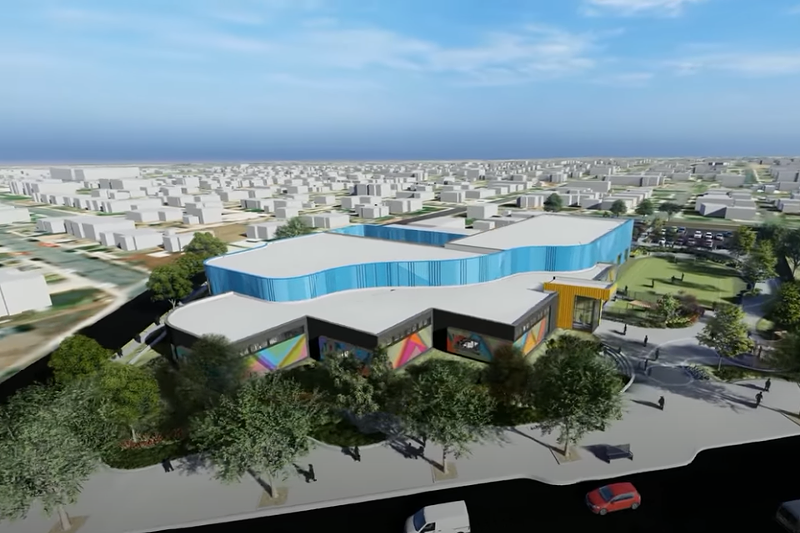 Image: The design concept for a recreation center.