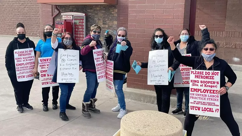 Image: A photo of King Soopers strikers shared on January 17 by UFCW Local 7.