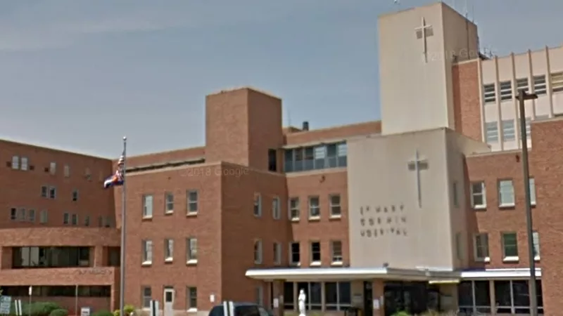 Image: Outside St. Mary Corwin Hospital in Pueblo.