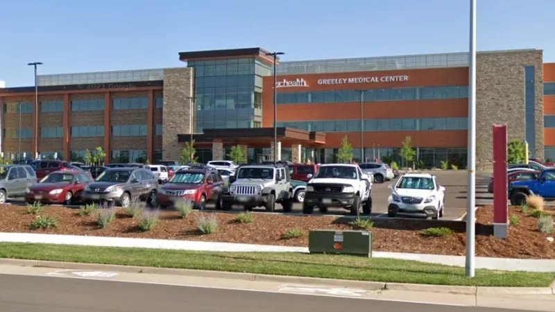 Image: Outside UCHealth Greeley Medical Center.