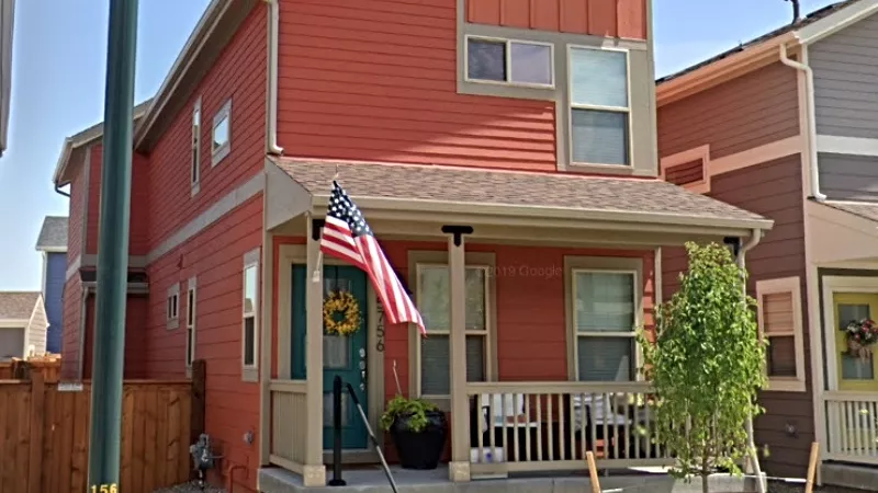 Image: This three-bedroom, three-bathroom home at 5756 Boston Street in the Central Park area is listed at $680,000, just below the average sale price for a detached house in metro Denver last month.