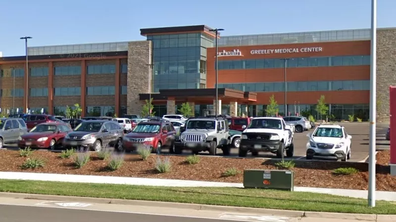 Image: Outside the UCHealth Greeley Medical Center.