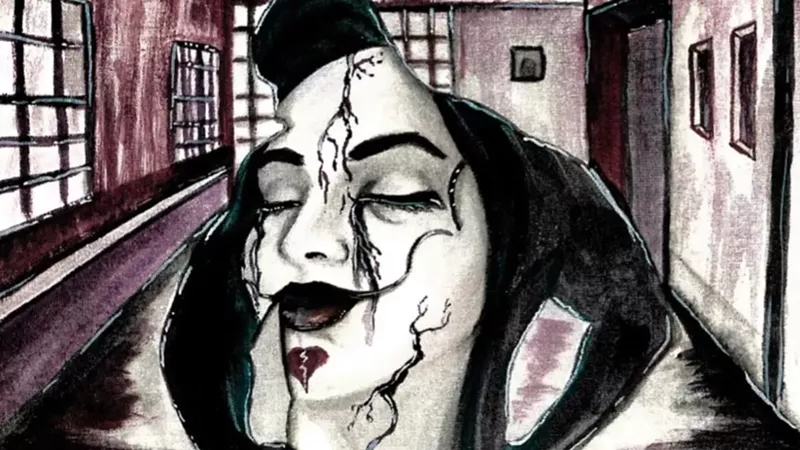 Image: The cover illustration for the report entitled "Abused &Forgotten: Life Inside the BVCF Protective Custody Hallway."