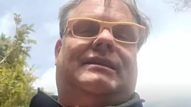 Image: Eric Brandt as seen in a video from his YouTube channel captured an hour before his April 2021 sentencing for threats against judges.