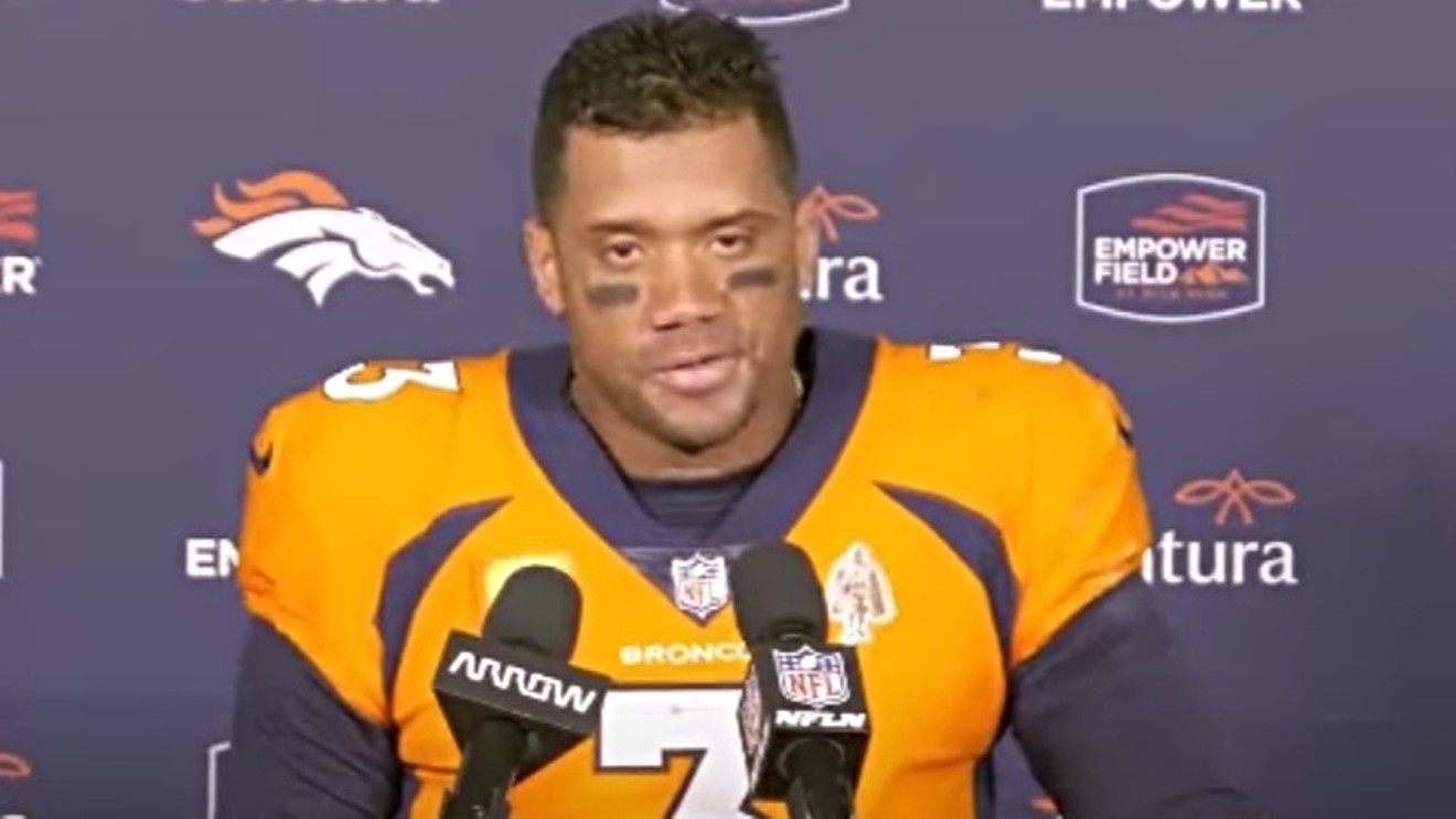 Russell Wilson met the press with confidence after the Broncos' win over the Cleveland Browns on November 26.