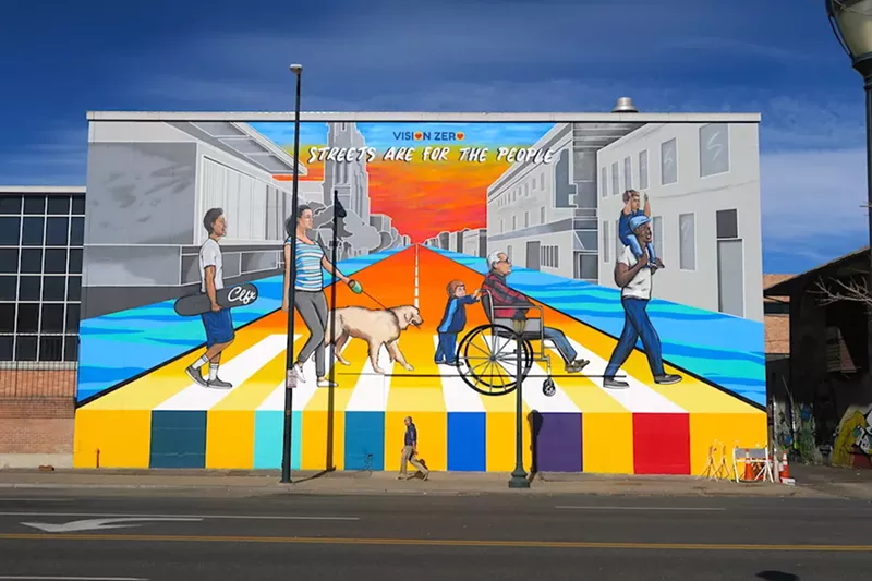 Image: mural of people on the street