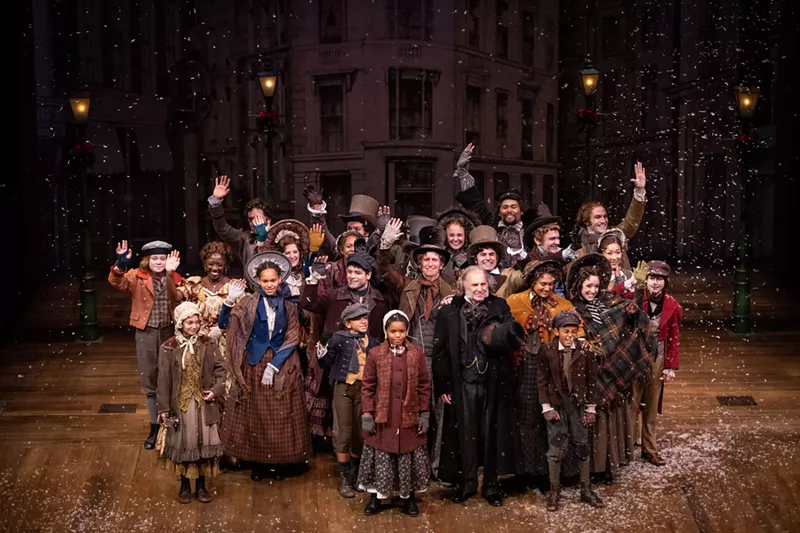 Image: cast of A Christmas Carol on stage