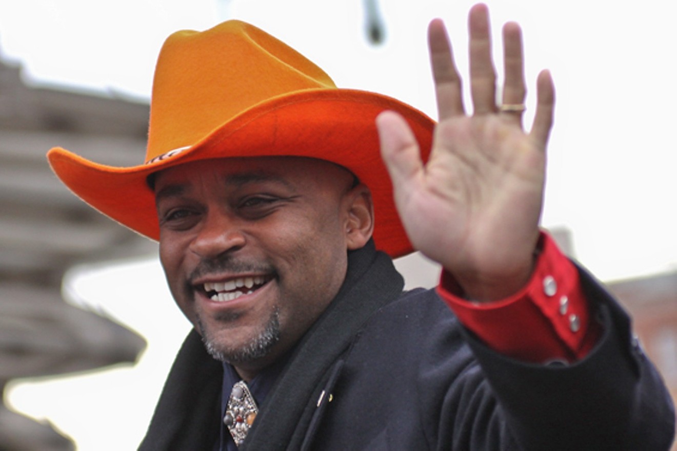 Mayor Michael Hancock during the annual Stock Show Parade in 2013, during his first term.