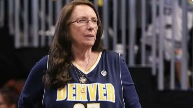 Nuggets super fan Vicki Ray at a game.