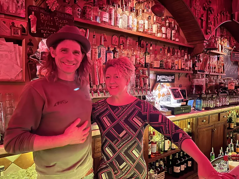 Image: Owner Eric Alstad and longtime bartender Steph Cook.