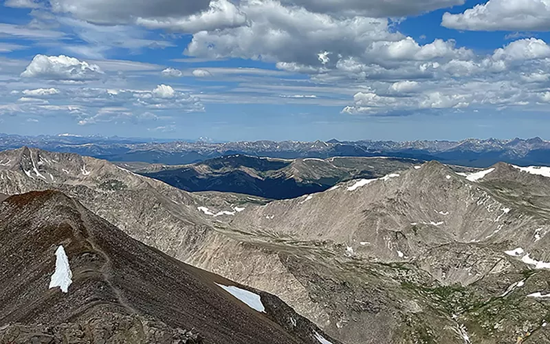 Image: mountain view from top of fourteener