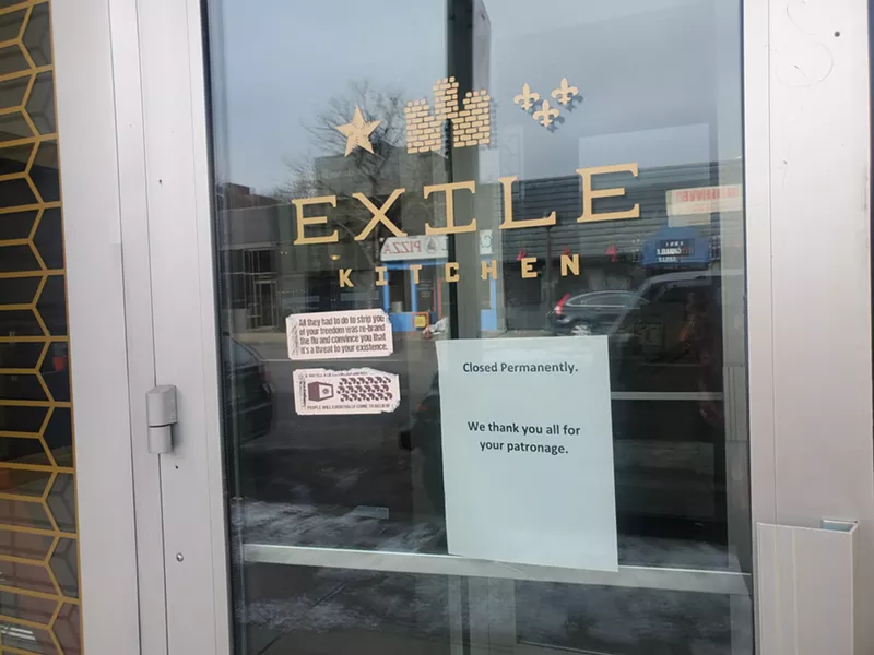 Image: Exile Kitchen closed suddenly this week.