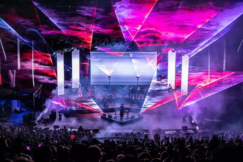 Image: a concert at red rocks amphitheatre