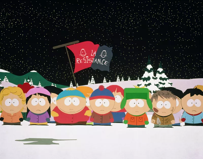 Image: cartoon of kids from South Park